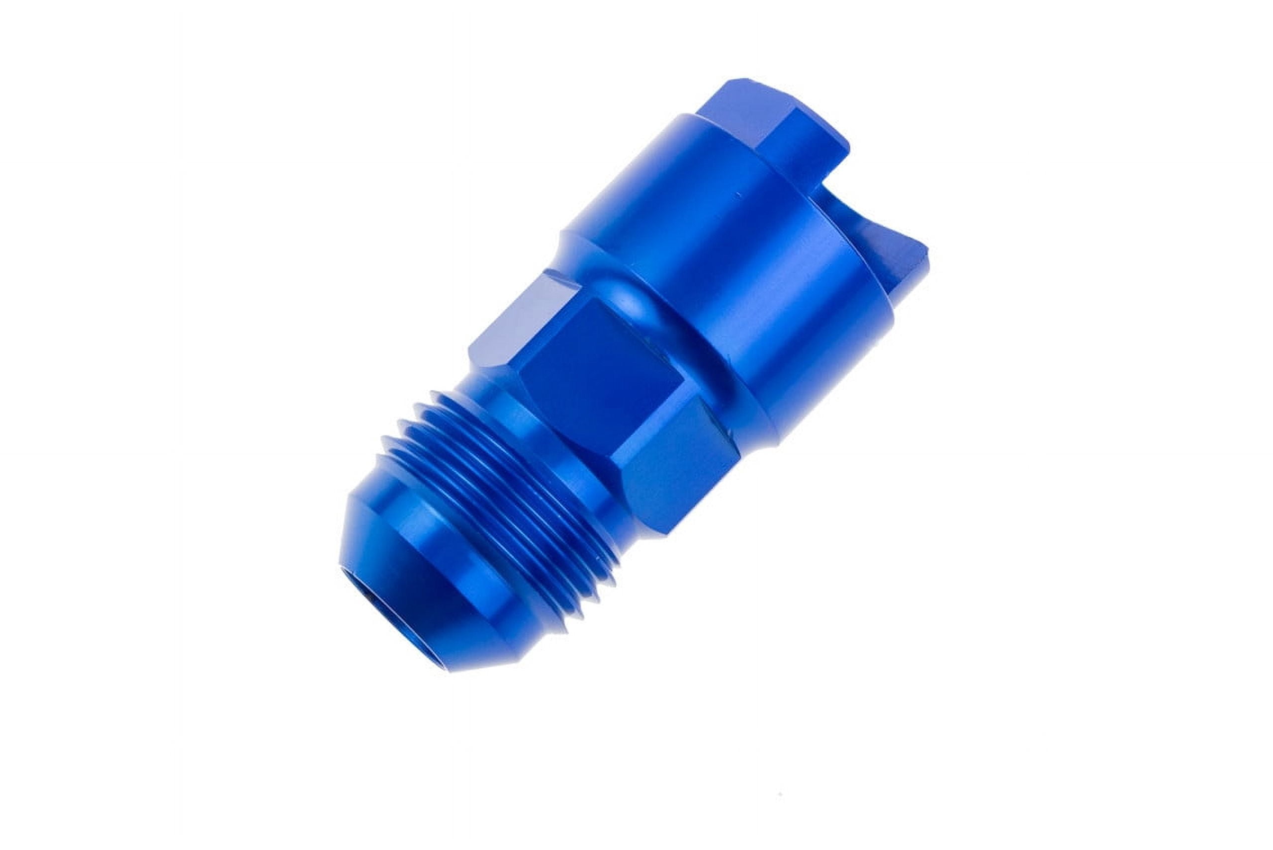 Red Horse Performance EFI Fitting-06 an Male to 3/8" SAE Quick-Disconnect Female Blue
