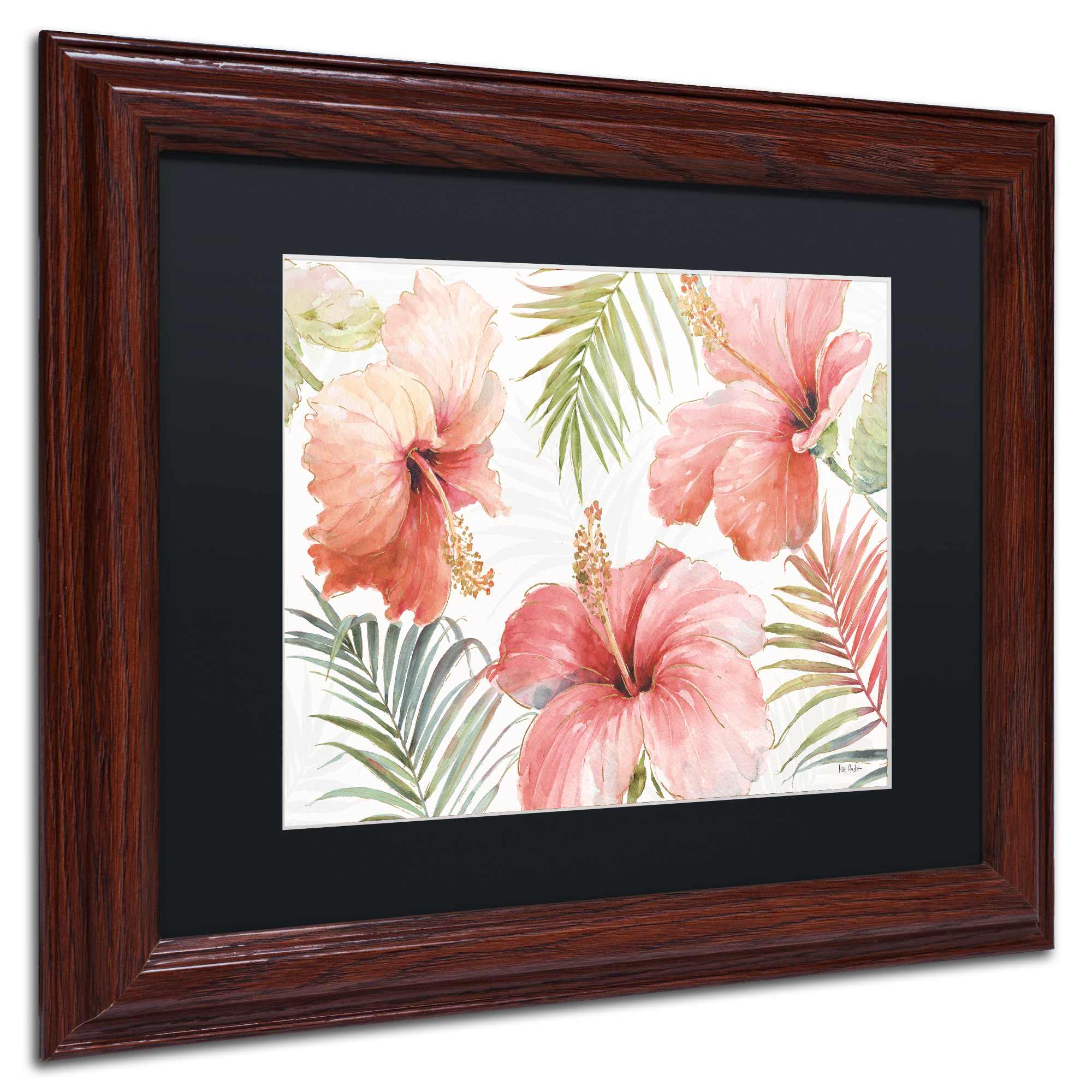 Lisa Audit 'Tropical Blush I' Matted Framed Art