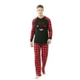 thumbnail image 6 of Uaswgudfs Christmas Pajamas for Family Matching Pjs Set Raglan Long Sleeve Tops Buffalo Plaid Trousers Cozy Sleepwear Xmas Jammies, 6 of 6