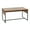Rustic Hickory, variant on Household Essentials Wrap Square Side End Table Black Oak Wood Grain and Gold Metal