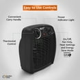 thumbnail image 6 of Comfort Zone Fan Forced Space Heater with Thermostat, Black, 6 of 7