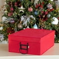thumbnail image 6 of Santa's Bags Two Tray 4 in. Ornament Storage - RED, 6 of 9