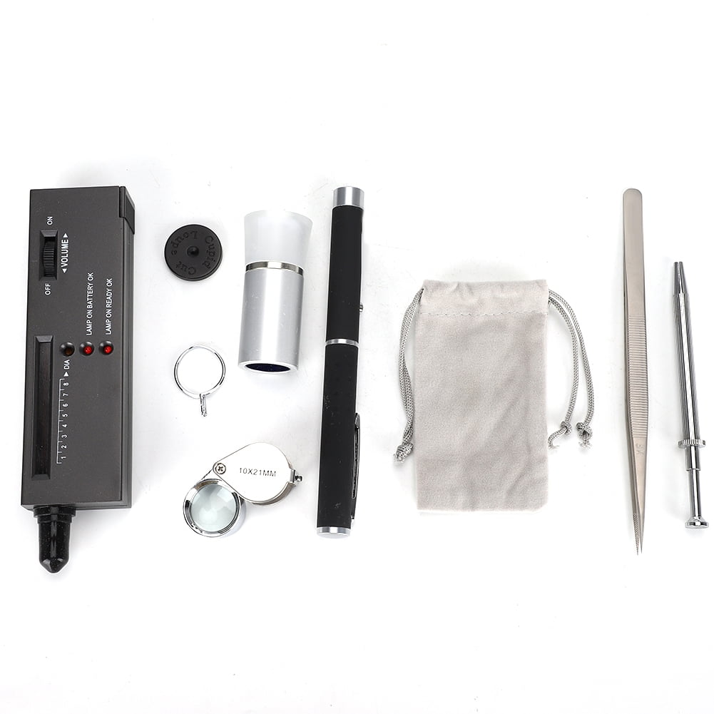 EZSPTO Diamond Viewer,Diamond Tester Flashlight Viewer Tweezers