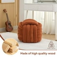 thumbnail image 5 of Timbernest Small Ottoman Foot Rest, Modern Stylish Chenille Foot Stool, Knot Design Makeup Stool, Orange, 5 of 8