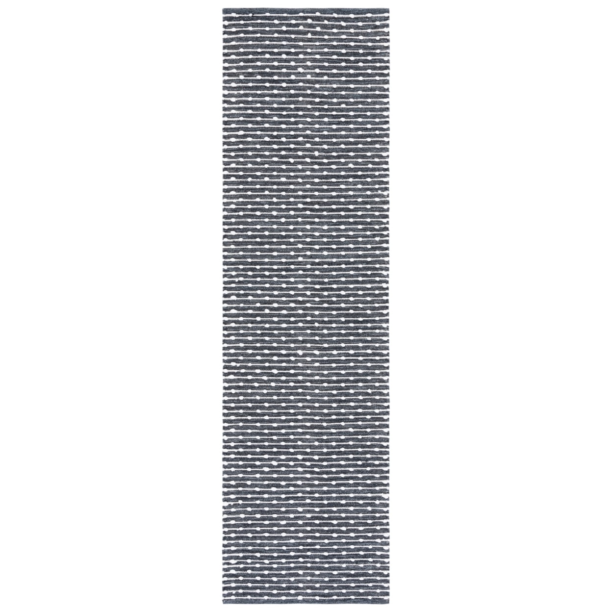 SAFAVIEH Montauk Derrick Geometric Striped Area Rug, Grey/Ivory, 6' x 9'