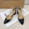 Women‘s shoes with fat feet and wide feet plus size 4143 Baotou thick heel chubby girl high