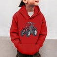 thumbnail image 2 of HCYSFG Boys Tractor Hoodies Long Sleeve Hooded Drawstring Kangaroo Pocket Ribbed Relaxed Fit Pullovers Casual Sweatshirts, 2 of 5