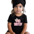 thumbnail image 2 of Big Sister Bow Shirt for Infant Toddler and Youth Girls Trendy New Sister Graphic Tee Black Shirt 12 Months, 2 of 5
