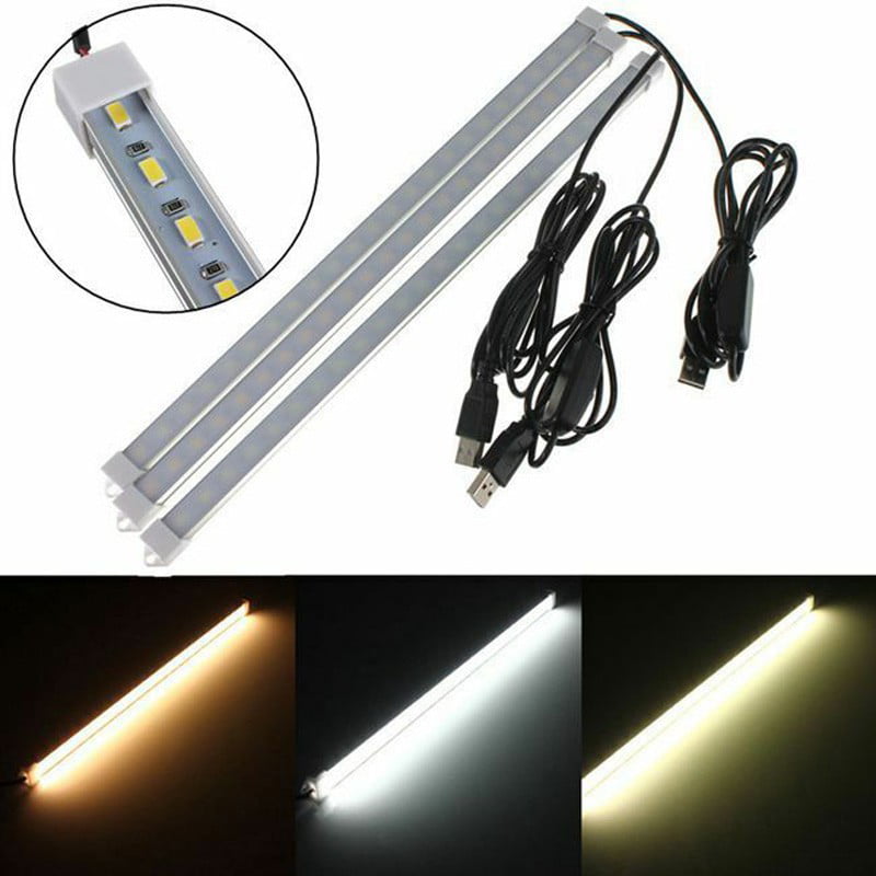 Details about   4W LED Strip Bar LED Light DC 5V  Hard Strip W/ USB Switch Cabinet Cupboard Lamp