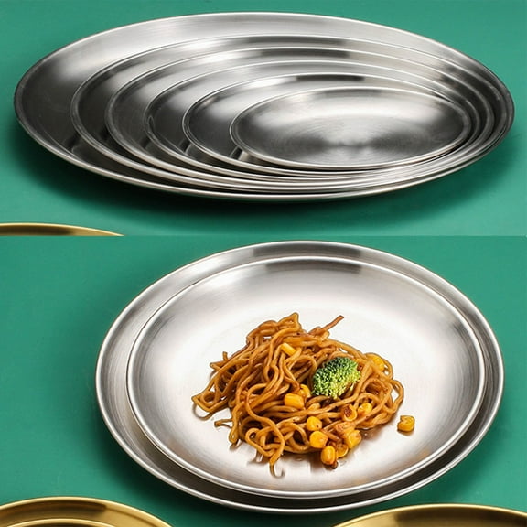 Jierger Pizza Pan Set CHEF Stainless Steel Round Baking Pizza Pans Pizza Tray for Pizza Pie Cake Cookie Heavy Duty & Durable Oven