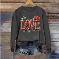 thumbnail image 1 of Meichang Chandails en Molleton pour Femmes Sans Capuche, Chandail en Molleton de la Saint-Valentin, Col Rond, Manches Longues, Coupe Ample, 1 of 4