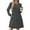 Dark Green, variant on Long Sleeve Dress for Women Pleated Crew Neck Casual Babydoll Sweater Dress with Pockets Fall Outfits Fashion