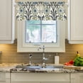 thumbnail image 2 of Yayeee Kitchen Valance Rod Pocket 54" x 18" Living Room Window Curtain, Blue Floral Pattern, 2 of 6