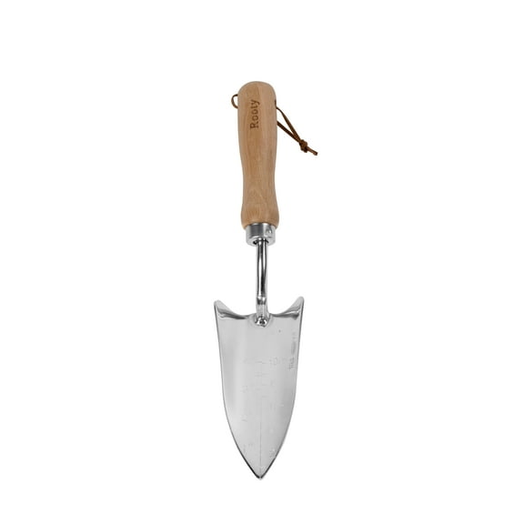 Rooty Garden Hand Trowel With Stainless Steel, Wooden Handle , Perfect for Transplanting, Weeding, Digging, Planting/Rust Resistant