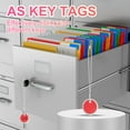 thumbnail image 4 of Uxcell Metal Rim Key Tags Blank Round Paper Tags Bulk Writable Keychain Identifiers with Knotted String Red/Green/Blue/Yellow/White, 4 of 7