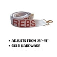 thumbnail image 4 of Lashicorn Go Rebs Adjustable Woven Purse Strap 25- 48 long adjustment White Red & Blue Strap with Gold Hardware 1.5 wide College Football Mississippi Clear Bag Stadium Approved, 4 of 5