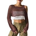 thumbnail image 7 of Swim Coverups for Women Pullover Beach Cropped Tops Boho Outfits for Women, 7 of 7
