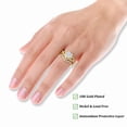 thumbnail image 5 of APSVO 18K Gold Plated Love Heart Wedding Rings for Women Stackable CZ Non Tarnish Thumb Eternity Promise Band Engagement Rings Set Birthday Mothers Day Jewelry Gifts Her Mom Girlfriend Wife Adults, 5 of 7