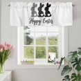 thumbnail image 3 of Valances for Windows Black White Buffalo Plaid Polka Dots Carrot Rod Pocket Short Curtain for Bathroom Living Room Bedroom Happ Easter 1 Panel 42x12in, 3 of 9
