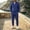 Navy, variant on LYSMORA 2026 Men's Waffle Knit Zip Jacket Cuffed Pants Tracksuit, Stand Collar Loose Fit Casual Daily Outfit Set