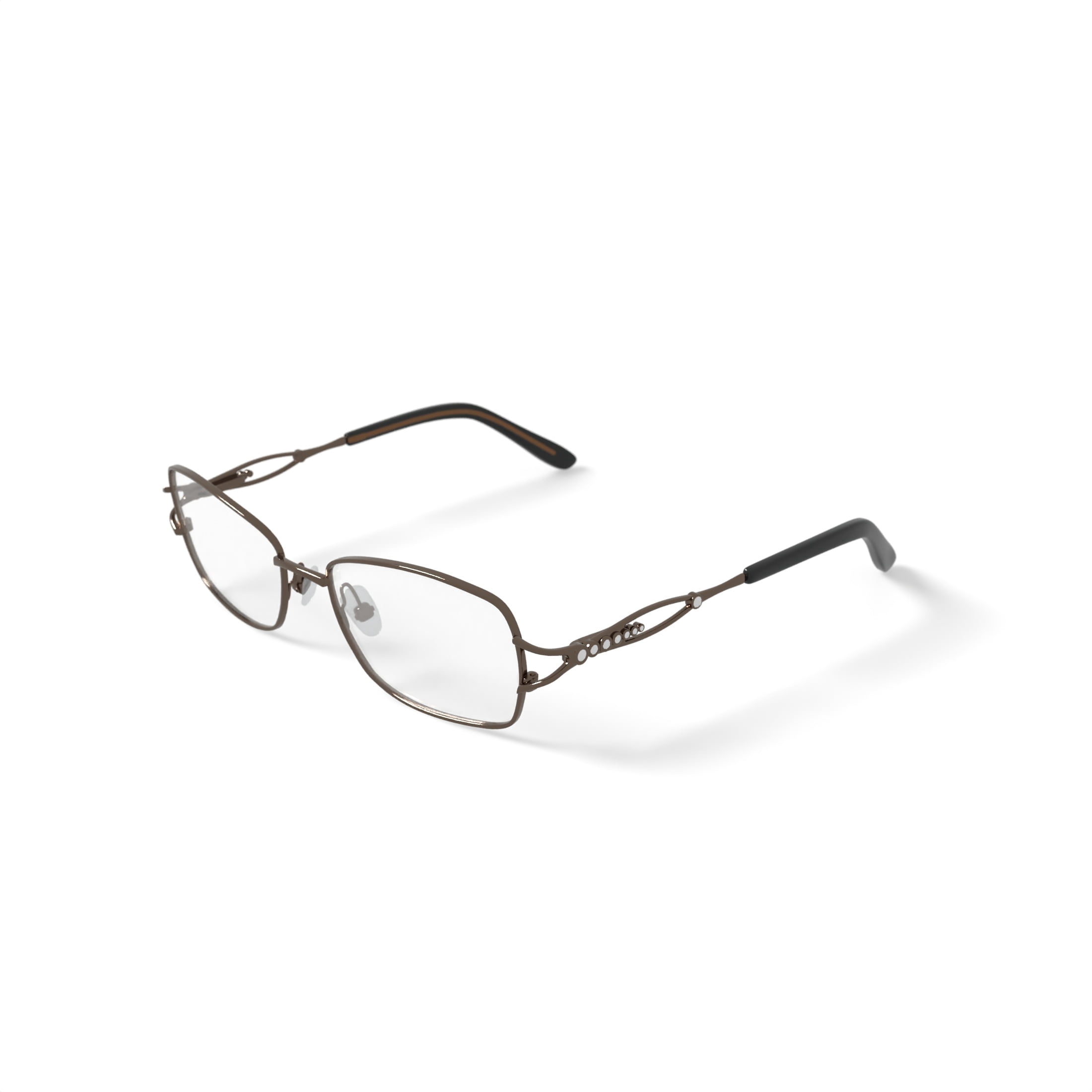 Madison Avenue Women's MAL108 Rectangular Prescription Eyeglasses with Case, Brown