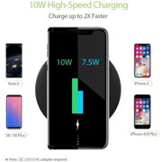 Zendure Zendure Q3 Wireless Charger, Anti-Slip Compact Cordless Charger (Soft LED Light), Fast Charge 7.5W for iPhone X/ 8 Plus, 10W for Samsung Galaxy S9/S9 Plus and 5W for Qi-Enabled Phones (No AC