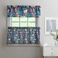 thumbnail image 2 of Kitchen Curtains 24 Inch Short - 3 Panel Set with Cute Cat Paw Pattern, Rod Pocket Window Curtain, 100% Polyester for Pet Lovers Farmhouse, Cafe, Kitchen, Bedroom, Easy Wash, 2 of 6