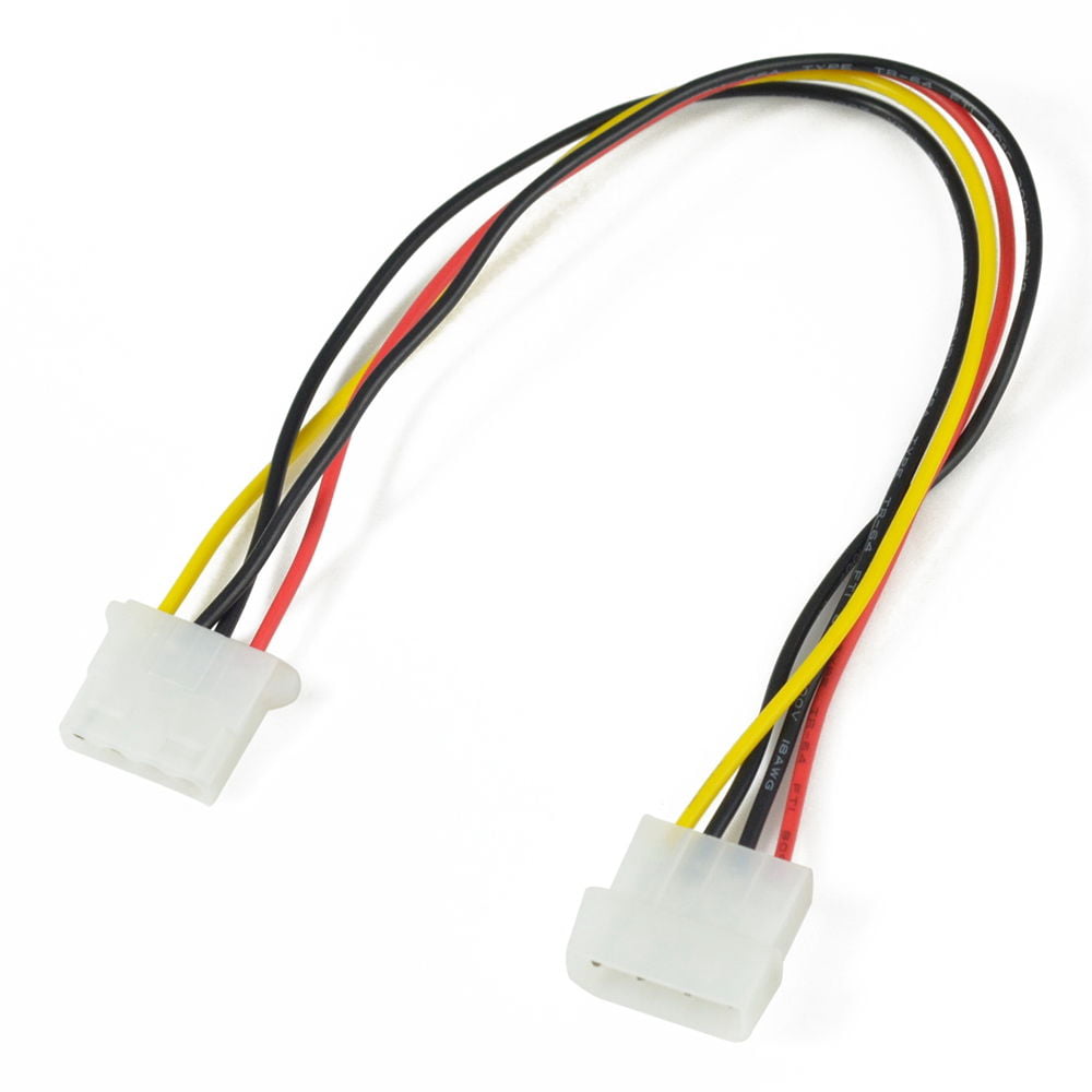 4 Pin Molex Male connector to 4 Pin Molex Female Connector Power Cable