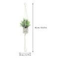 thumbnail image 6 of TEHAUX Living Room Decor Macrame Pot Hanger White 4Pcs 32.3X11.8In, 6 of 6