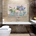 thumbnail image 5 of Rustic Hydrangea Bathroom Wall Art Farmhouse Flower Dragonfly Bathroom Pictures Wall Decor Floral in Mason Vase Prints Painting Country Farm Framed Artwork for Bathroom Living Room Bedroom 16"x24", 5 of 5