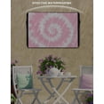 thumbnail image 6 of Outdoor TV Cover 70 to 75 Inch Weatherproof, Abstract Explosion Tie Dye Waterproof TV Screen Protector for Outside Decor with Zipper and Pocket 68"L x 42"H , Pink White, 6 of 7