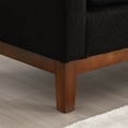 thumbnail image 5 of Ottoman with Bolster Pillows & Wood Legs, Upholstered Bench, Elegant Indoor Bench, Entry Bench, 53.5"W Ottoman Bench for End of Bed, Bedroom, Living Room, Entryway, Black, 5 of 6
