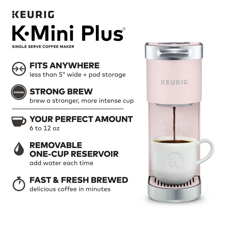 Keurig K10 and K15 Mini Plus Coffee Makers Solids Collection Hot Pink  (Fuchsia)