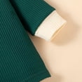 thumbnail image 4 of IROINID Discount Baby Boy Girl Pants Newborn Solid Color Long Sleeve Suit Trousers French Rib Suit,Green, 4 of 9