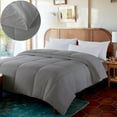 thumbnail image 4 of Down Alternative Comforter - Chevron - Glacier Grey - King, 4 of 5