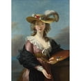 thumbnail image 3 of Elisabeth Louise Vigée Le Brun 11x14 Black Modern Framed Museum Art Print Titled - Self Portrait in a Straw Hat (After 1782), 3 of 5