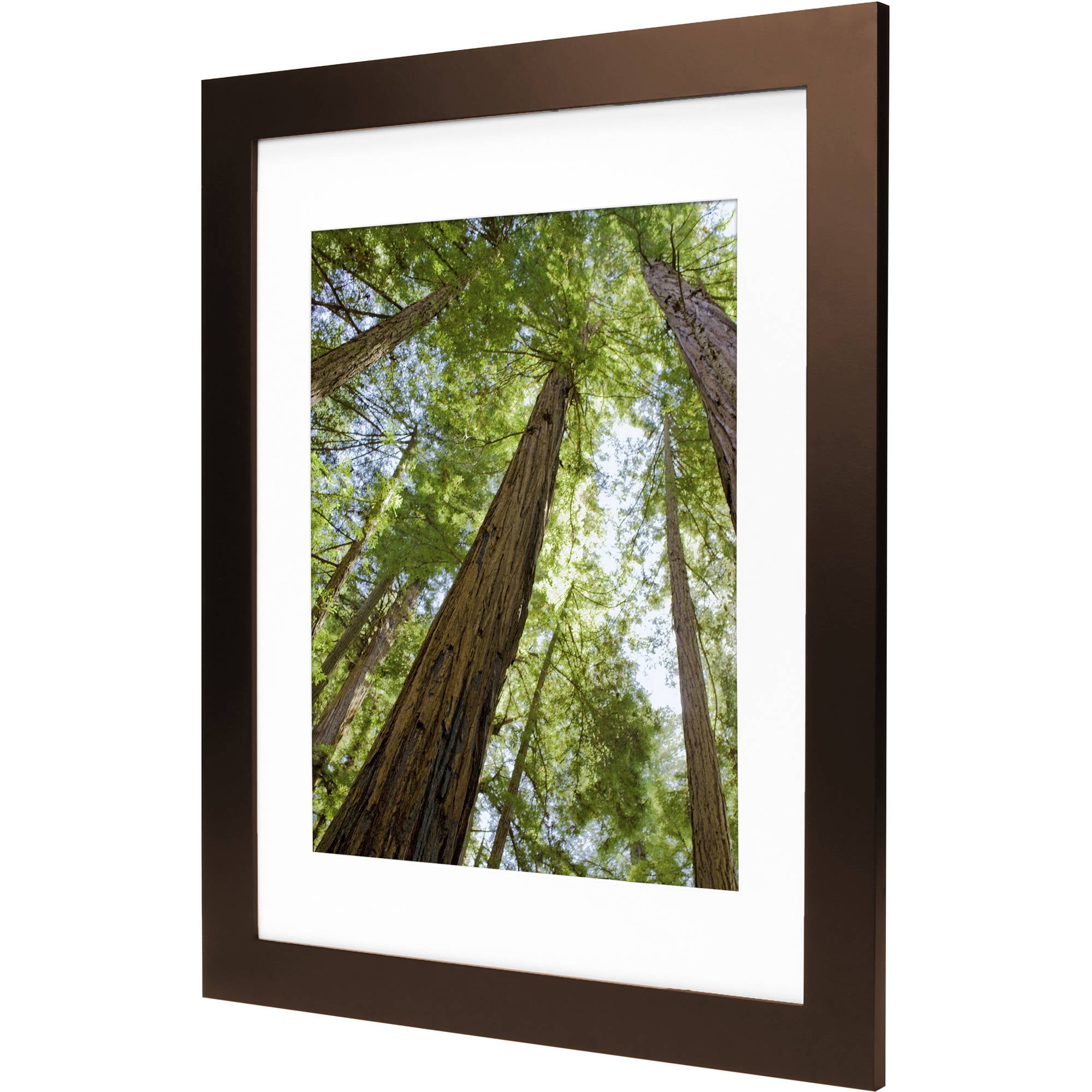 Mainstays Museum 14x18 Matted to 11x14 Flat Wide Gallery Wall Picture Frame, Mahogany