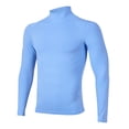 thumbnail image 2 of YONGHS Athletic Compression Tops for Men Quick Dry Track Shirts Baselayer Muscle Bodybuilding T-shirt Light Blue M, 2 of 6