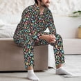 thumbnail image 7 of Cauagu Alphabet Print Men's Long-Sleeve Pajama Set,Soft Button-Front 2Pjs for Men Long Sleeve Men’s Sleepwear-X-Large, 7 of 7