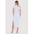thumbnail image 3 of Women's Ruched One Shoulder Textured Knit Midi Dress, 3 of 3