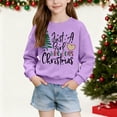 thumbnail image 1 of Cowsor Chandails en Molleton Filles Enfants Mignons Graphiques Col Rond Chandail Tops Manches Longues Chemises de Vacances, 1 of 6