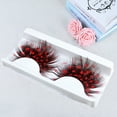 thumbnail image 3 of comerut 1 Pair 3D Colorful Fake Lashes Soft Fluffy Artificial Colored Feather Eyelashes Extension Halloween Cosplay Makeup Fake Eyelashes Party Makeup Supplies, 3 of 8
