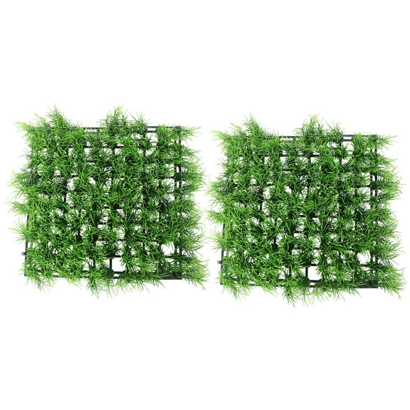 Gymnture 2Pcs Plastic Aquatic Grass Micro Landscape Adornment Aquarium Decoration (Green)