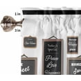 thumbnail image 5 of Kitchen Curtains Set, Black White Kitchen Curtains and Valances Set, Modern Black Checkered Home Art Rod Pocket Tier Curtains 36 Inch Length for Cafe/Bedroom Windows, 5 of 6