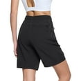 thumbnail image 3 of TACVASEN Women's Hiking Shorts Quick Dry Lightweight Water Resistant Athletic Shorts with 3 Zipper Pockets Drawstring Waistband, 3 of 6
