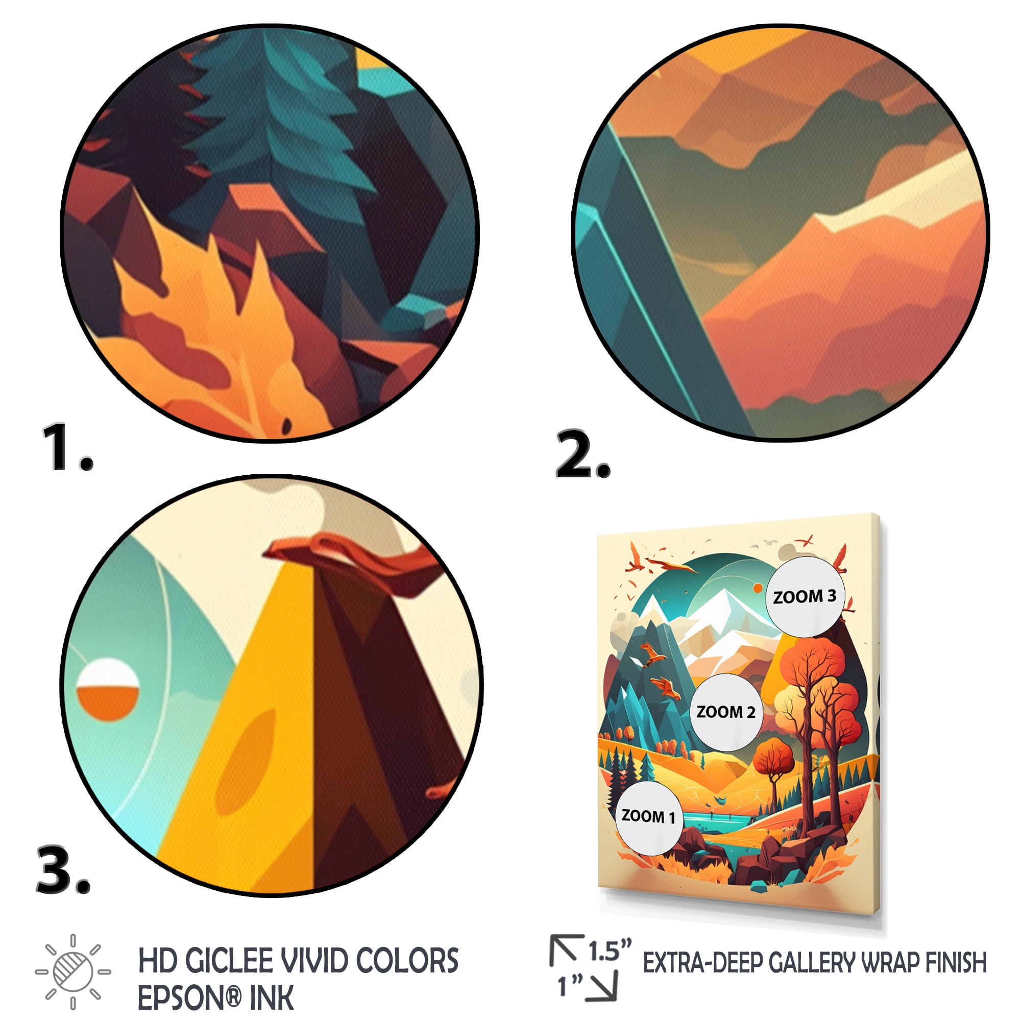 Designart Summer Scene In Modern Vector Canvas Wall Art