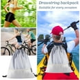 thumbnail image 7 of Drawstring Backpack Bag, Waterproof Draw String Back Sack with Zip Pocket, Gym Drawstring Bags Swim Bag for Men Women, 7 of 7