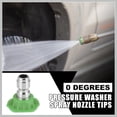 thumbnail image 2 of 25 Degrees High Pressure Washer Spray Nozzle Tips Quick Connector Green 5 Pcs Replacement Car Parts, 2 of 7