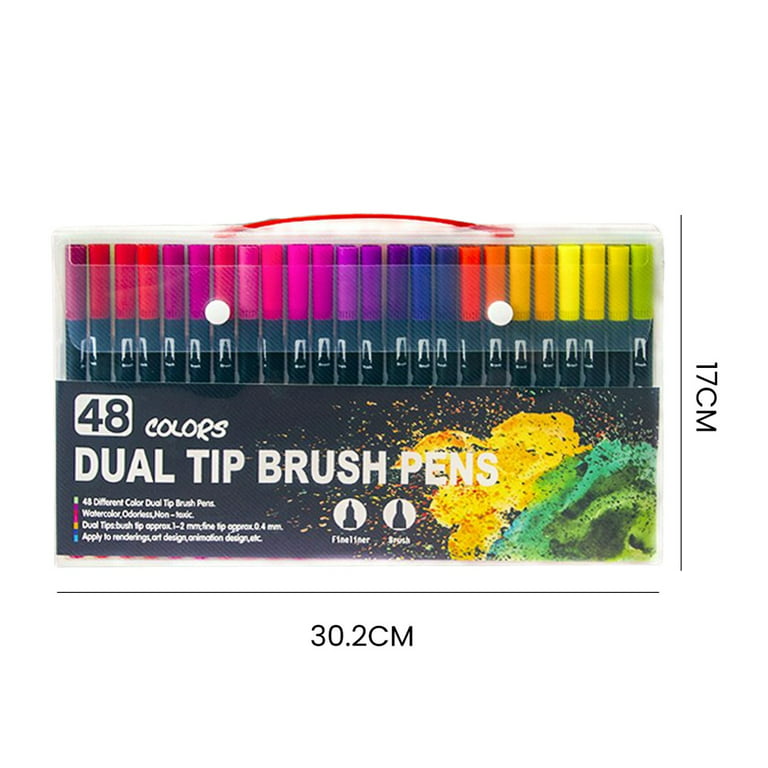 Markers Tip Brush Fineliner 0.4mm  Markers Tip Brush Dual Brush - Dual Tip  Brush Art - Aliexpress