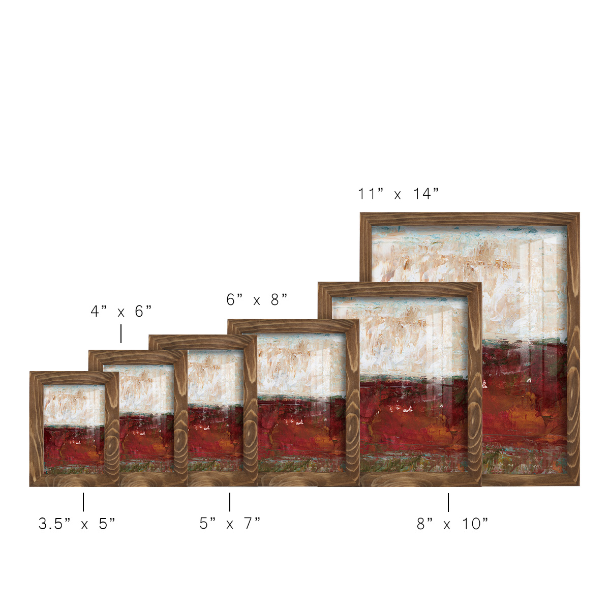 August Horizon II -Framed Print w/glass-Walnut